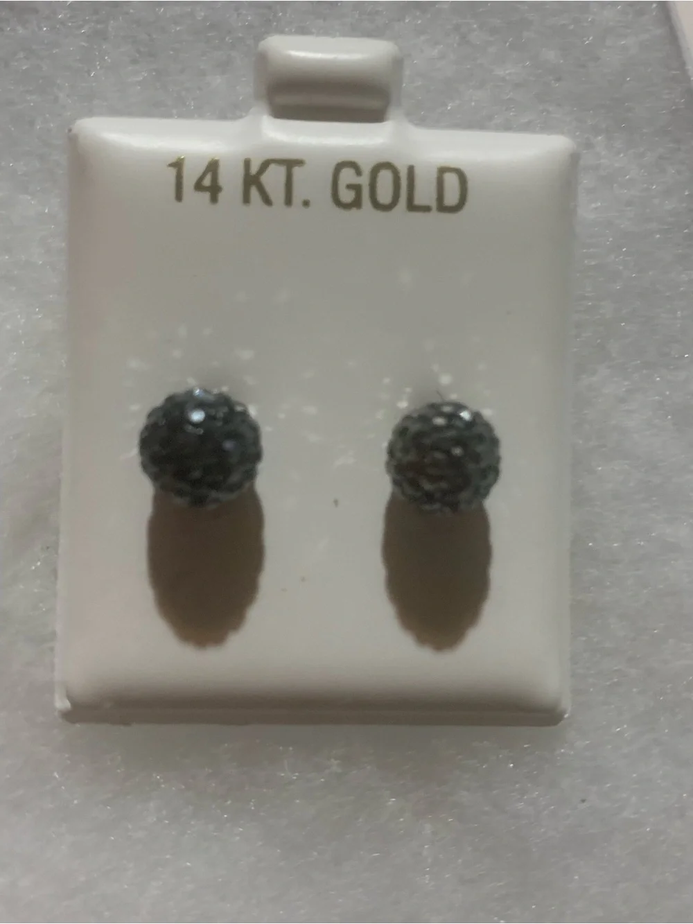 Black Diamond Pave Stud Earrings -